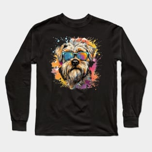 Soft-coated Wheaten Terrier with a splash of color Long Sleeve T-Shirt